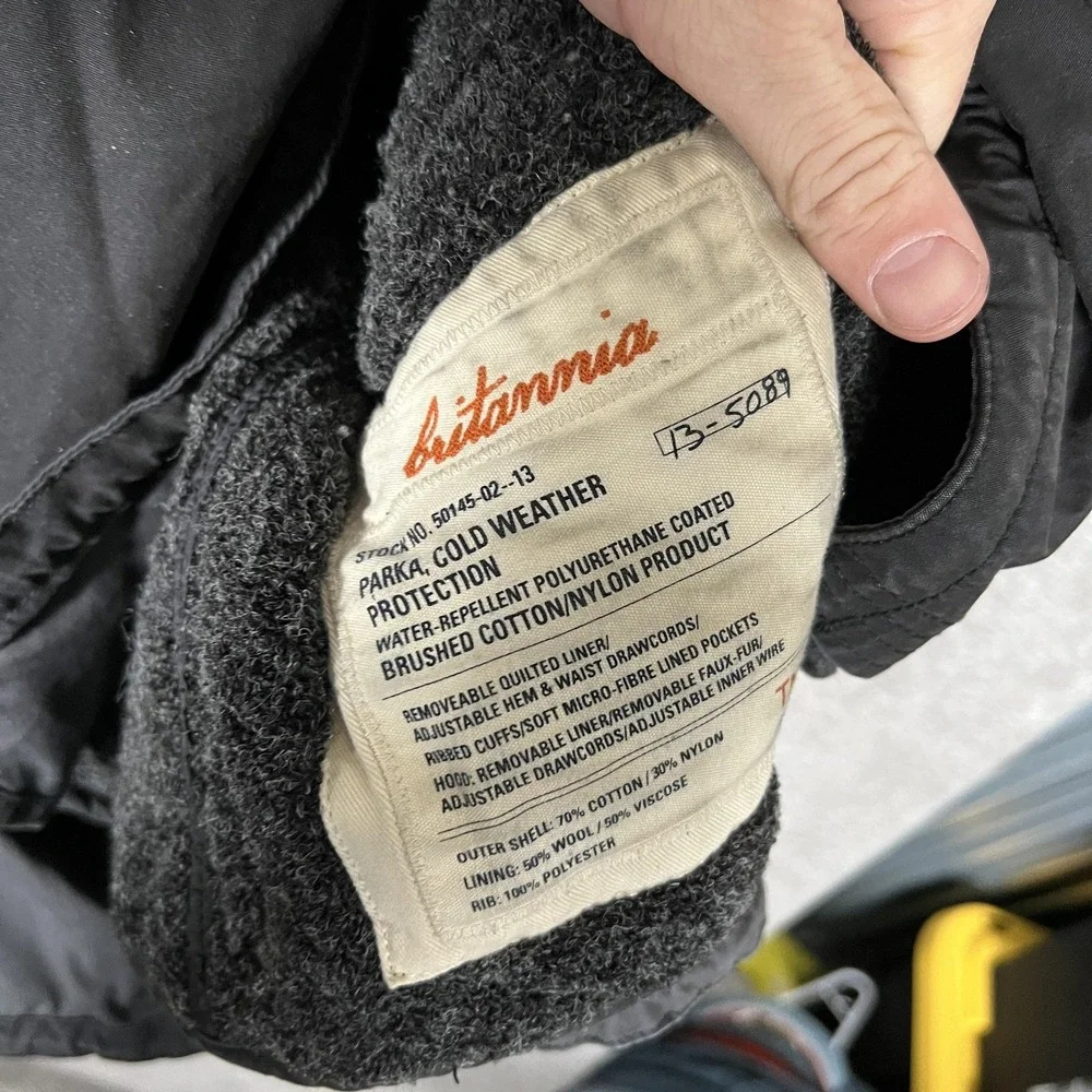 TNA Coat Womens Medium Black Britannia Parka‎ Military Removable Liner Hooded - Picture 6 of 7